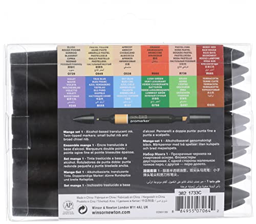 Promarker Pennarelli Doppia Punta Winsor&Newton Letraset - Punta Sottile E A Scalpello, Toni Moda IG3 Ice Grey 3 - Per Manga, Fumetti, Illustrazioni E Design - 4