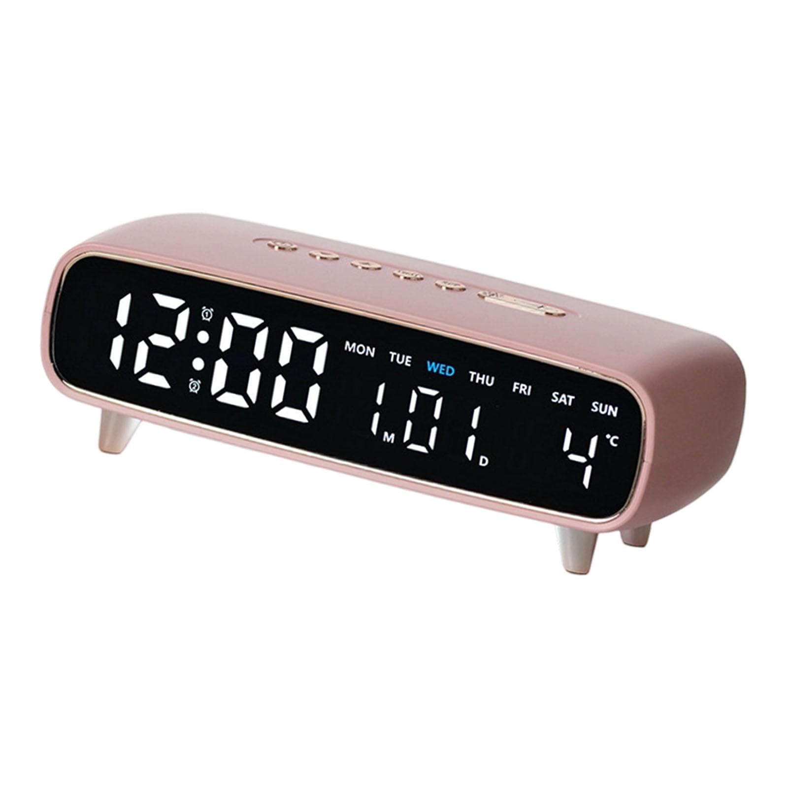 Limtula Digital Clock with Clear Screen Backlight Function Calendar Temperature Any Room LED Digital Alarm Clock