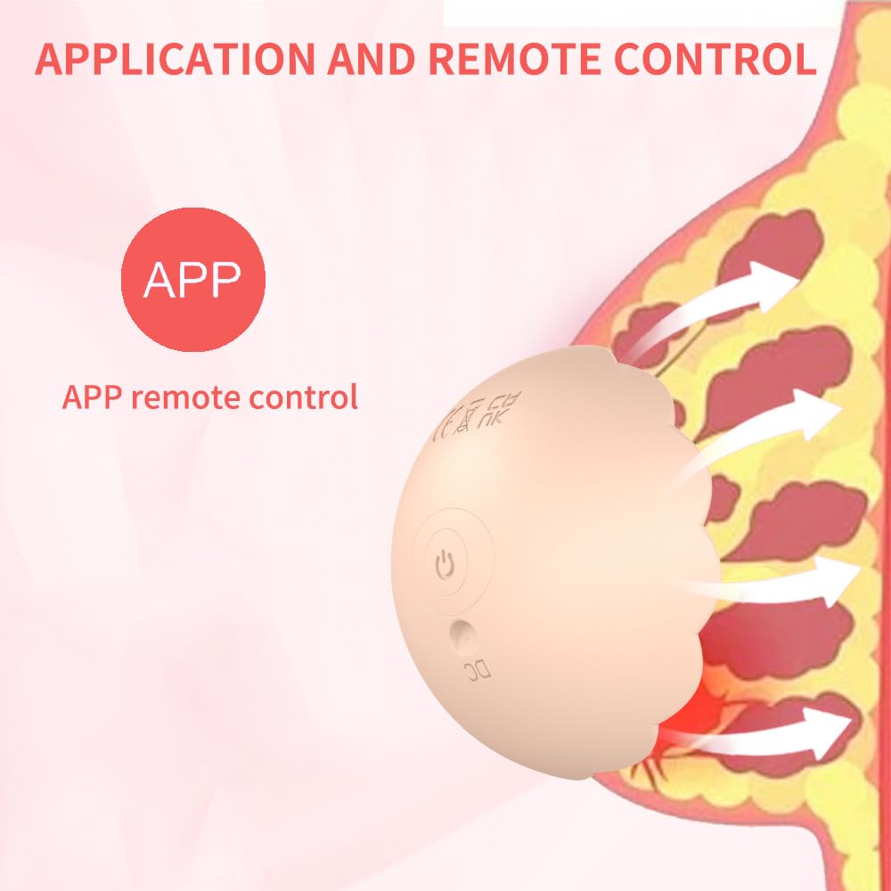 Nippelsauger Vibratoren Brust Massagegerät mit APP & 9 Massagemodus, Brustvergrößerung Brust Massager Vibrator Brustwarzen Saugen Pumpe Nippel Stimulator Sexspielzeug für Frauen