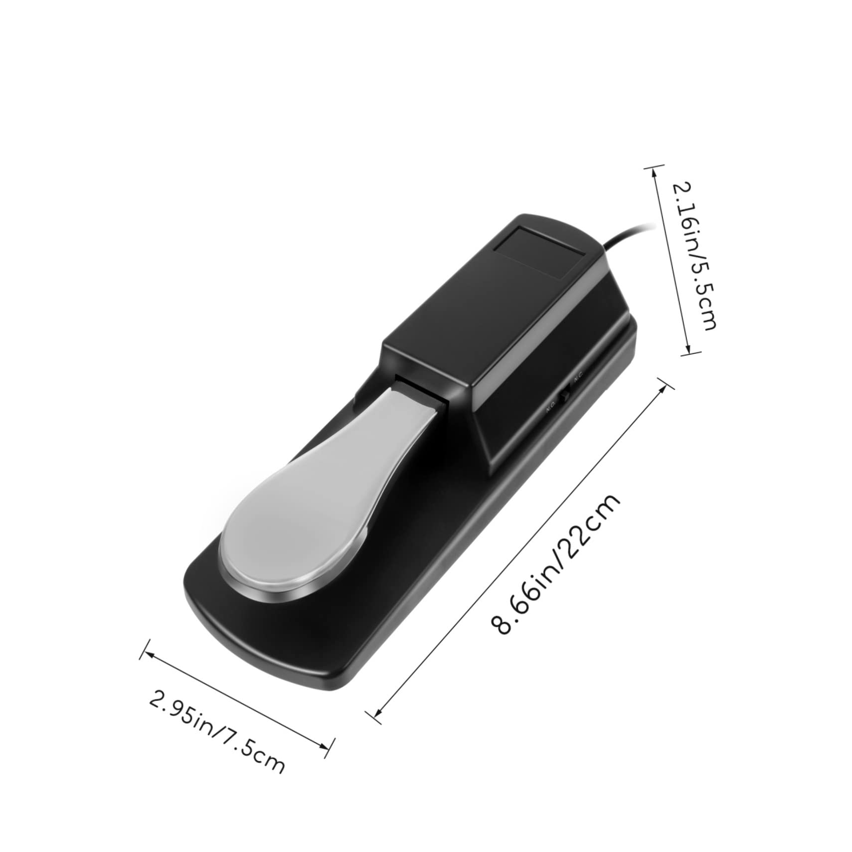 BESTonZON Long-lasting Electronic Keyboard Pedal Self-adhesive Base Piano-style Sustain Foot Pedal for Instruments