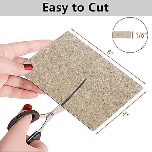 Large Felt Furniture Pads 10 Pcs Pack 6"X 4" + Furniture Pads 136 Pieces Pack Self Adhesive Felt Pad Brown 5Mm Thick With Case #TOP3