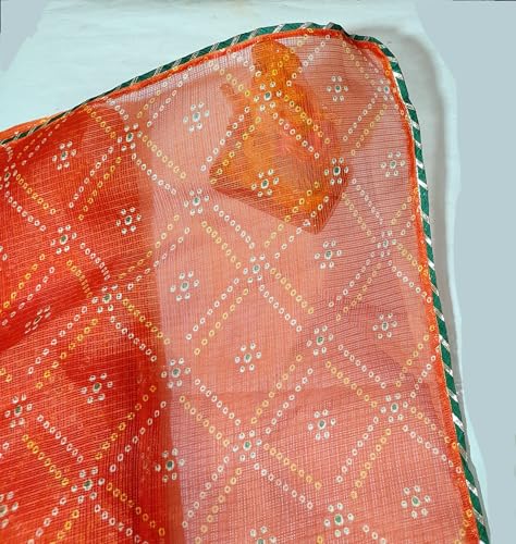 Image of Lado Rani Kota Doria Cotton Silk Flower Print sarees with blouse