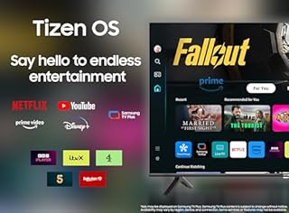 HYE TV - Smart TV, 43" Screen Size, 4K Resolution, QLED Technology, Apple AirPlay, Samsung Tizen OS & Gaming Hub, Versatile Connectivity, Black, Perfect For Streaming, Gaming & Entertainment