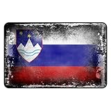 Cadora Magnetschild Kühlschrankmagnet Flagge Slowenien Shabby chic abverwendet alt gebraucht