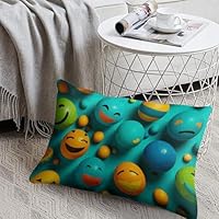 FZMVSQH Rectangular Smiley Face Throw Pillow Covers with Zipper 8\"x12\" Decorative Cushion Cover for Couch Sofa Living Room Bed Boho Farmhouse Pillow Cases Soft Cushion Case Pillowcase