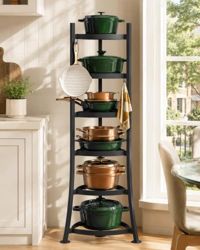GIGIFTREE 6-Tier Cast Iron Pot Rack