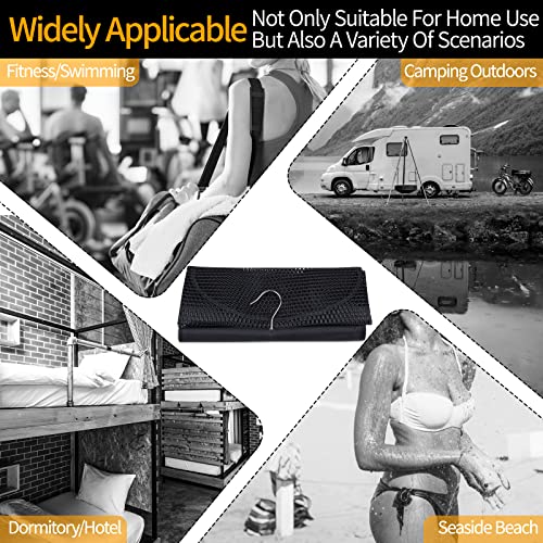Gumqdd Breathable Mesh Laundry Hamper, Bringing Hooks Foldable Hanging Shower Caddy, Fast Drying Portable Space Saving Storage Bag, Applied To College Dorm Rooms, Gym, Swimming And Rv Travel (Black) #TOP6