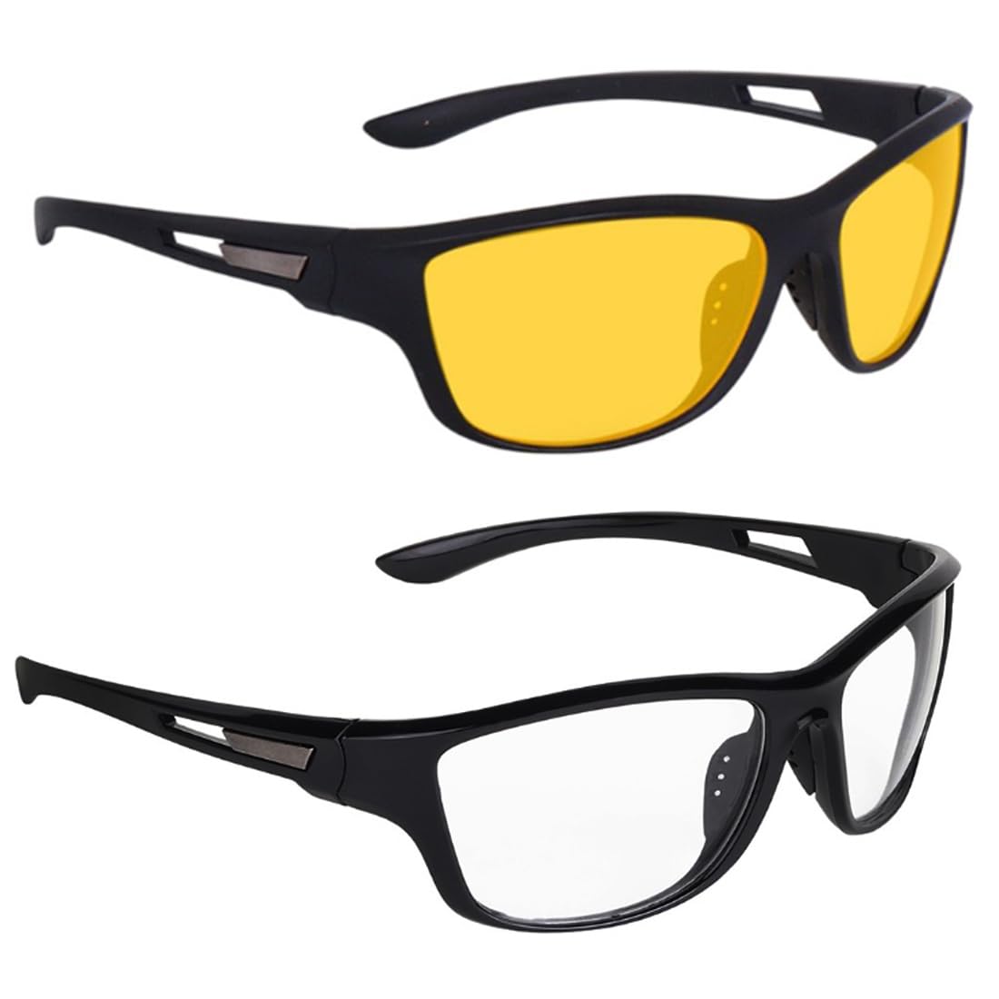 Night and Day Driving HD Vision Sport Sunglass for Men & Women | Full-Rim Cover Eyewear for Driving, Cycling, Sports | Lightweight Flexible Optical Frame for All-Day Comfort -ND-64-image-49