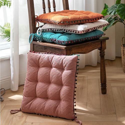 Cojín para silla, antideslizante, grueso, para comedor y oficina, cómodo uso en interiores