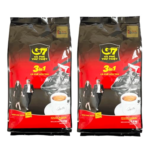 3-IN-1 Instant Coffee for Energy Boost by NANO+ Technology - Roasted Ground Coffee Blend with Non-dairy Creamer and Sugar - Strong and Pure Vietnamese Instant Coffee (100 Sticks/Bag) | 2 Pack - Free Salted Coffee Gift Included