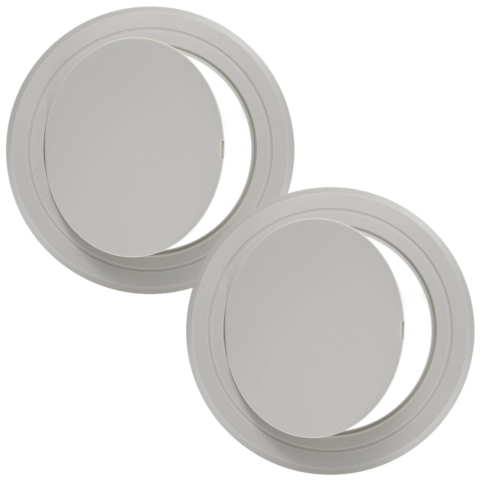 M METERXITY 2-Pack Access Panel for Drywall, 5x5 Inch Round PVC Self Adhesive Wall Hole Cover Access Doors for Wiring Cable/Ceiling, Removable Plumbing Wall Panel [Gray]