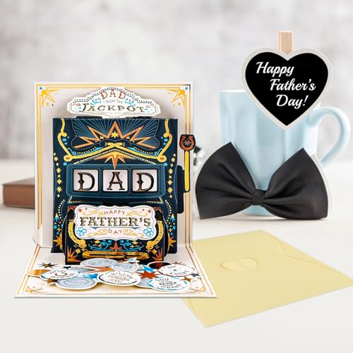FLYAB Fathers Day Pop Up Card - 3D Happy Father's Day Gifts Funny Greeting Card for Dad Gifts from Daughter Son Present for Husband Grandpa from Wife Grandkids - Image 5
