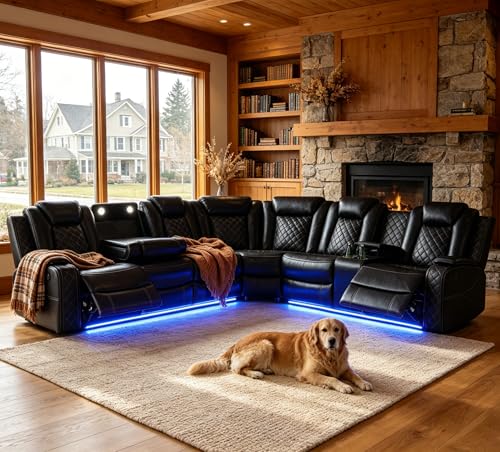Breathing Leather Power Recliner Set