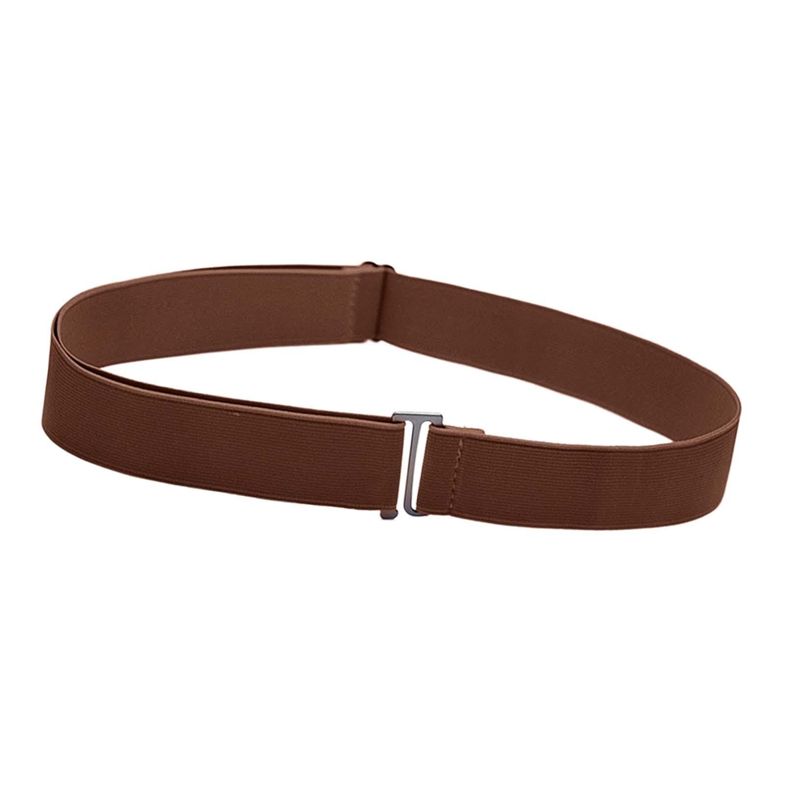 URJIX™ Womens Stretch Belt Adjustable Invisible Belts for Pants Trousers Dresses Dark Brown-image-25