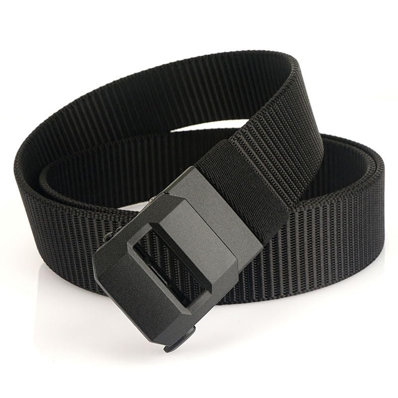 Ratchet Belt Men - Tactical Stretch Nylon Web Work Belts, Gift for Casual Jeans, Pants, Golf, and Everyday Use