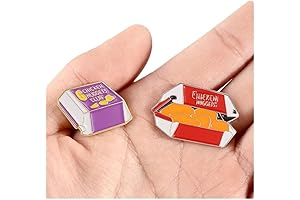 Wixine McDonald's Pin, 2Pcs Fun Creative Metal Chicken Nuggets Enamel Pin Brooches Gift for Kids