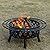 EcoNook 36 Inch Wood Burning Fire Pit with 2 Loops, Outdoor Fire Pit with Spark Screen & Fire Poker, Cross Weave Firepit for Outside Fireplace Bonfire for Yard,Patio, Garden…