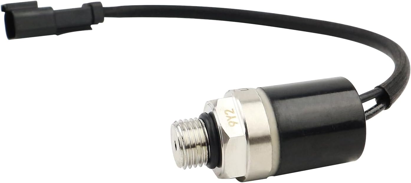 Angled view of the pressure switch showing the threaded sensor end