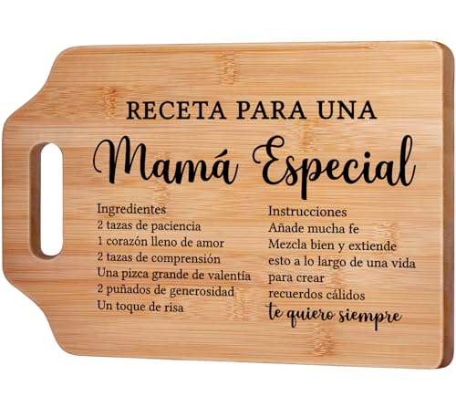 Gleevara Regalo Madre, Regalo Cumpleaños Madre, Tabla de Cortar de Bambú Única, Regalos Originales para Madres, Regalo Dia de la Madre para Mama de Hija Hijo Gleevara Regalo Madre, Regalo Cumpleaños Madre, Tabla de Cortar de Bambú Única, Regalos Originales para Madres, Regalo Dia de la Madre para Mama de Hija Hijo