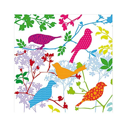 Preisvergleich Produktbild Premium Collection by Jean 20 Stück Servietten Vogel Bunt