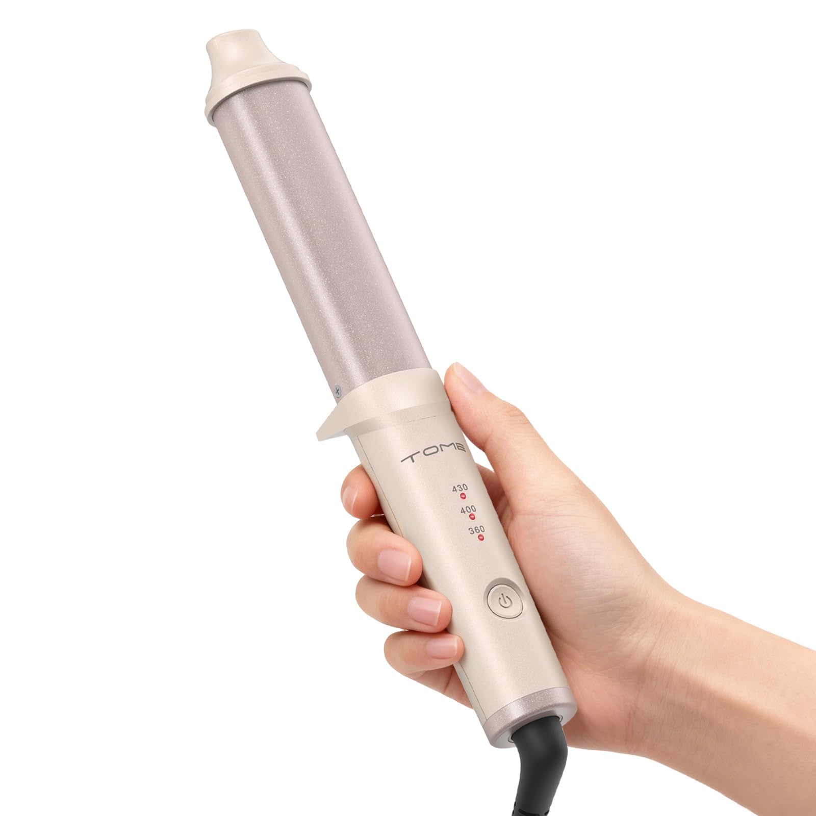 TOME Mini Oval Wand 1.25 in, 3 Heat 360–430°F, Dual Voltage Travel Curler