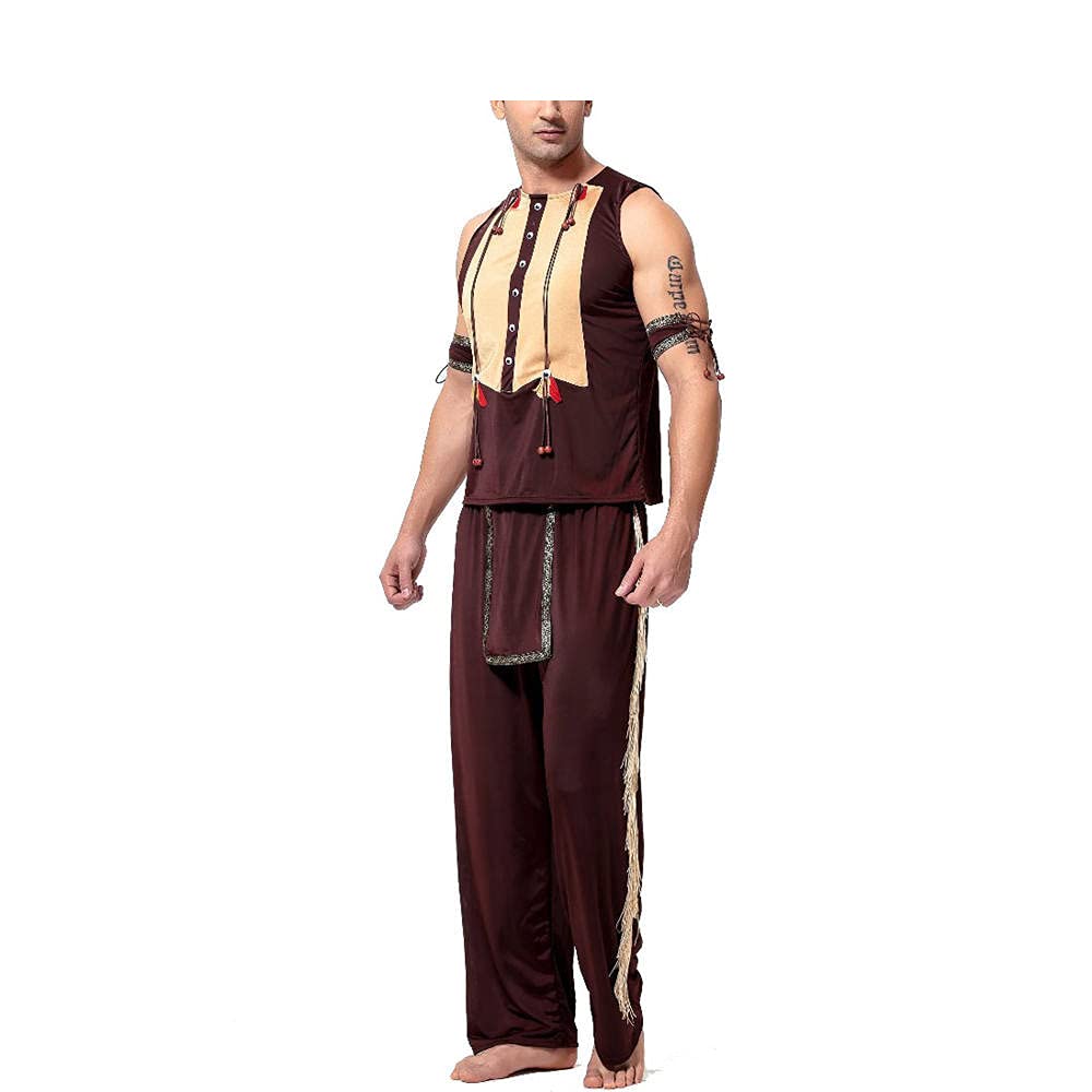 Męski kostium Oktoberfest rodzima indiańskiego stanowiska przedstawienie fantazyjna sukienka stroje na Halloween Boże Narodzenie przyjęcie przebranie