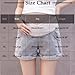 HGps8w Maternity Denim Shorts for Women Crossover Over The Belly Comfy Summer Stretchy Pregnancy Jean Shorts with Pockets