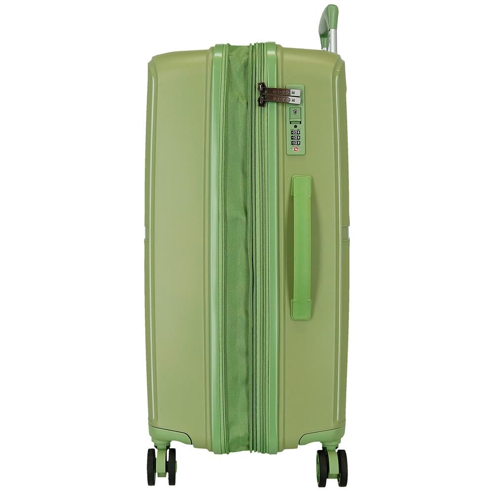 Movom Noon Duża walizka Zielony 51x76x33 cm Twardy 4,58 kg Polipropylen TSA 4,58 kg 109LExtensible, Zielony, Talla única, Duża walizka