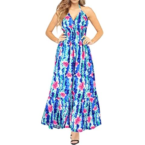 LA LEELA Mujer Vestido Casual Maxi Sundress Cover
