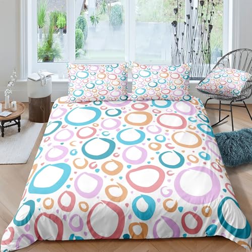Parure housse couette 220x240 anti-plis en microfibre douce avec fermeture eclair efficace - 5