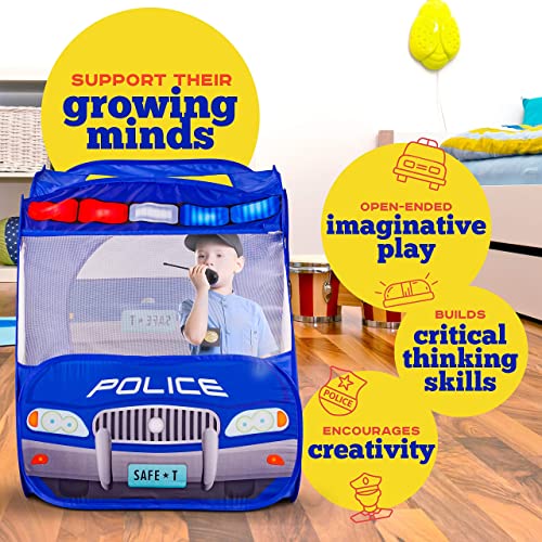 Police Car Pop Up Play Tent With Sound Button For Kids, Toddlers, Boys, Girls, Indoors & Outdoors – Playhouse For Interactive Fun - Foldable, Quick Setup Pretend Play Toys & Gift #TOP7