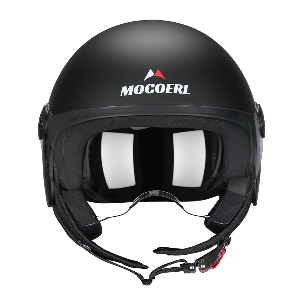 Casco de Moto Jet para Adultos, Visera Transparente, Casco de Moto para Hombres y Mujeres para Ciclomotor Cruiser Bobber y Chopper, Homologado ECE2206, Casco Retro 3/4