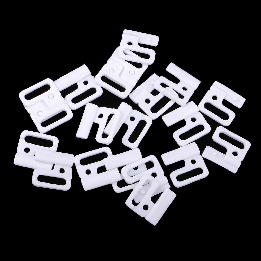 6xPoly Bikini Bra Clips Hook Swimwear Clicker Bikini Accessories 14mm White Crafts | Sewing | Closures & Connectors | Zippers