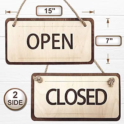 IRICUS Wooden Open Closed Sign 157 Inch, Wooden Barbados | Ubuy