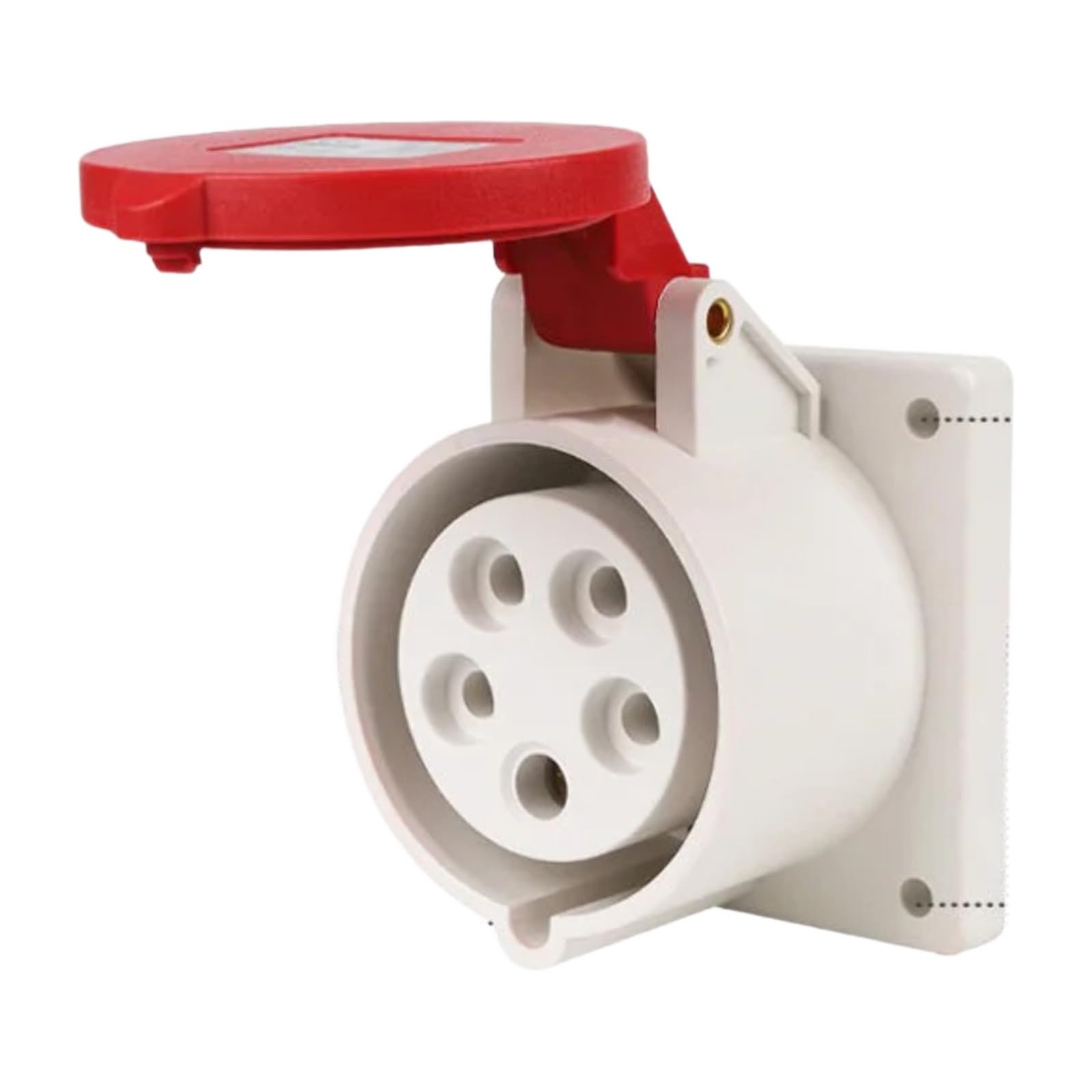 Socket de enchufe industrial IP44 de 32A y 5 pines con cubierta abierta para 220V a 415V