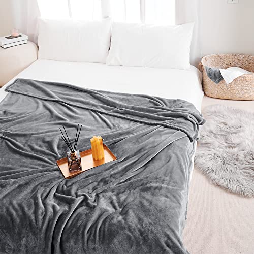 Deconovo Fleece Blanket Throw Blanket - Throw Blankets For Couch, Sofa, Bed, Soft Lightweight Plush Cozy Blankets And Throws For Toddlers, Kids, 50X60 Inches, Dark Grey #TOP7