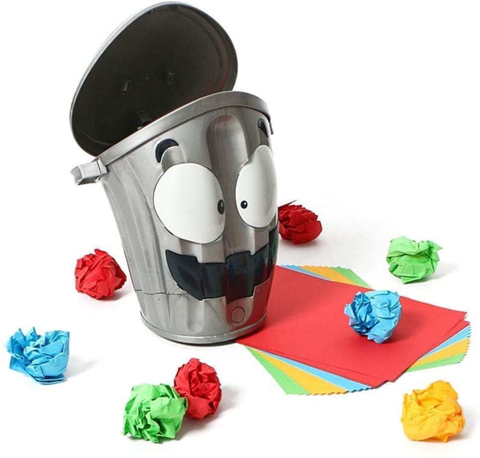 VBM Looney Bin Action Game Try and Toss Paper Balls The Funny Moving Trash Bin Great Challenge for Family Game Night Hand-Eye Coordination and Fine Motor Skills 3