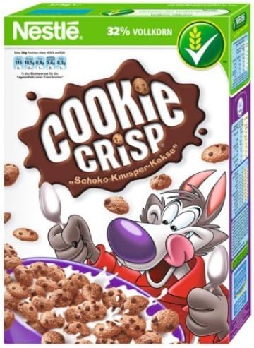 Nestle Cookie Crisp Chocolatey Chip Cookie Cereal, 6 x 375 g