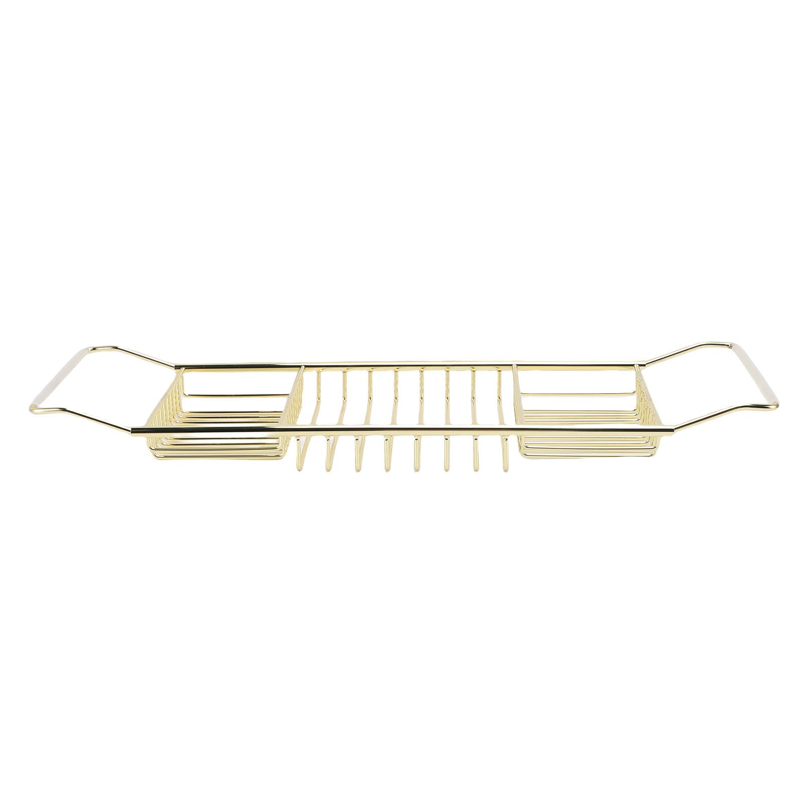 MYUYEE Stainless Steel Bathtub Tray Gold Bath Caddy Effective Bathroom Storage Solution Adjustable And Stylish Bathtub Nizer For Relaxation And Convenience (Or)