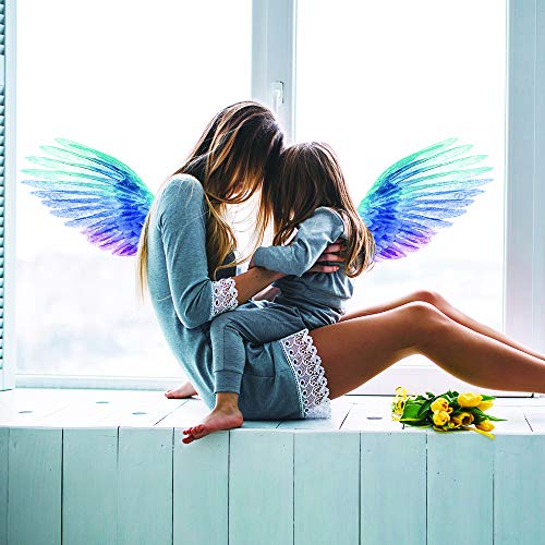 Calcomanías de alas de ángel que brillan para decoración miniatura 5