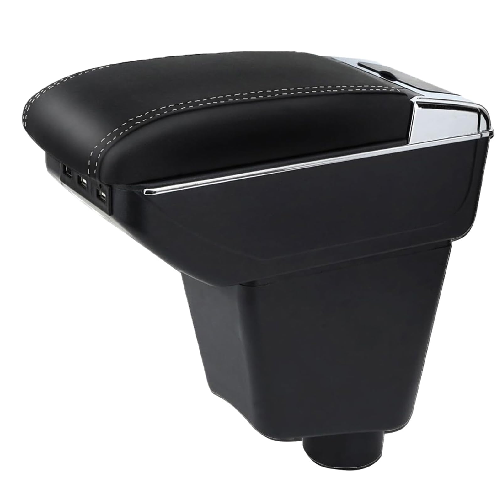 Apoyabrazos Compatible con R-enault Clio 4 IV 2012-2019 Apoya brazos coche Consola Reposabrazos Central Tapizado Caja de Almacenamiento Cuero con 7 puertos USB