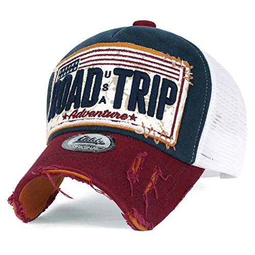 Ililily Road Trip Vintage Distressed Snapback Trucker Hat Baseball Cap X Large Navy Buy Online In Andorra At Andorra Desertcart Com Productid