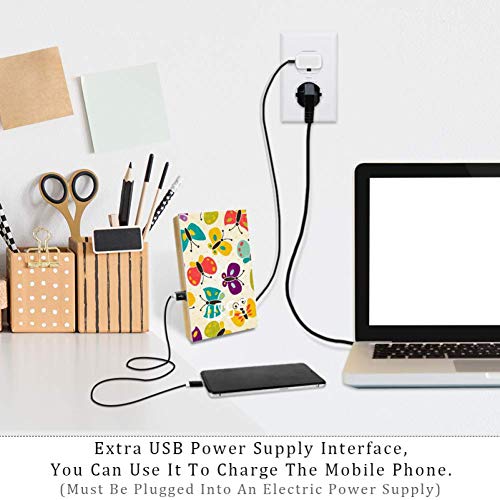 Lyetny Colorful Butterflies Digital Alarm Clock Display Time Temperature Date Led Decorative Clock #TOP2