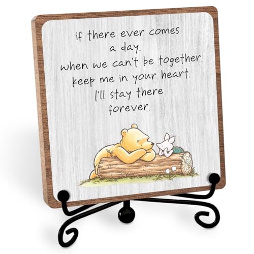 Winnie Best Friend Gift for Women Men, Friendship Quotes Desk Decor, Farewell Leaving Gifts for...