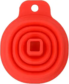 Mimo Style Funil Retrátil, Na Cor Vermelha. Feito Inteiramente de Silicone, Leve-o Para Onde Precisar, Produto Prático e Simples de Utilizar. Resistente e Durável
