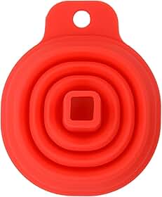 Mimo Style Funil Retrátil, Na Cor Vermelha. Feito Inteiramente de Silicone, Material de Alta Qualidade. Leve-o Para Onde Precisar, Produto Prático e Simples de Utilizar. Resistente e Durável