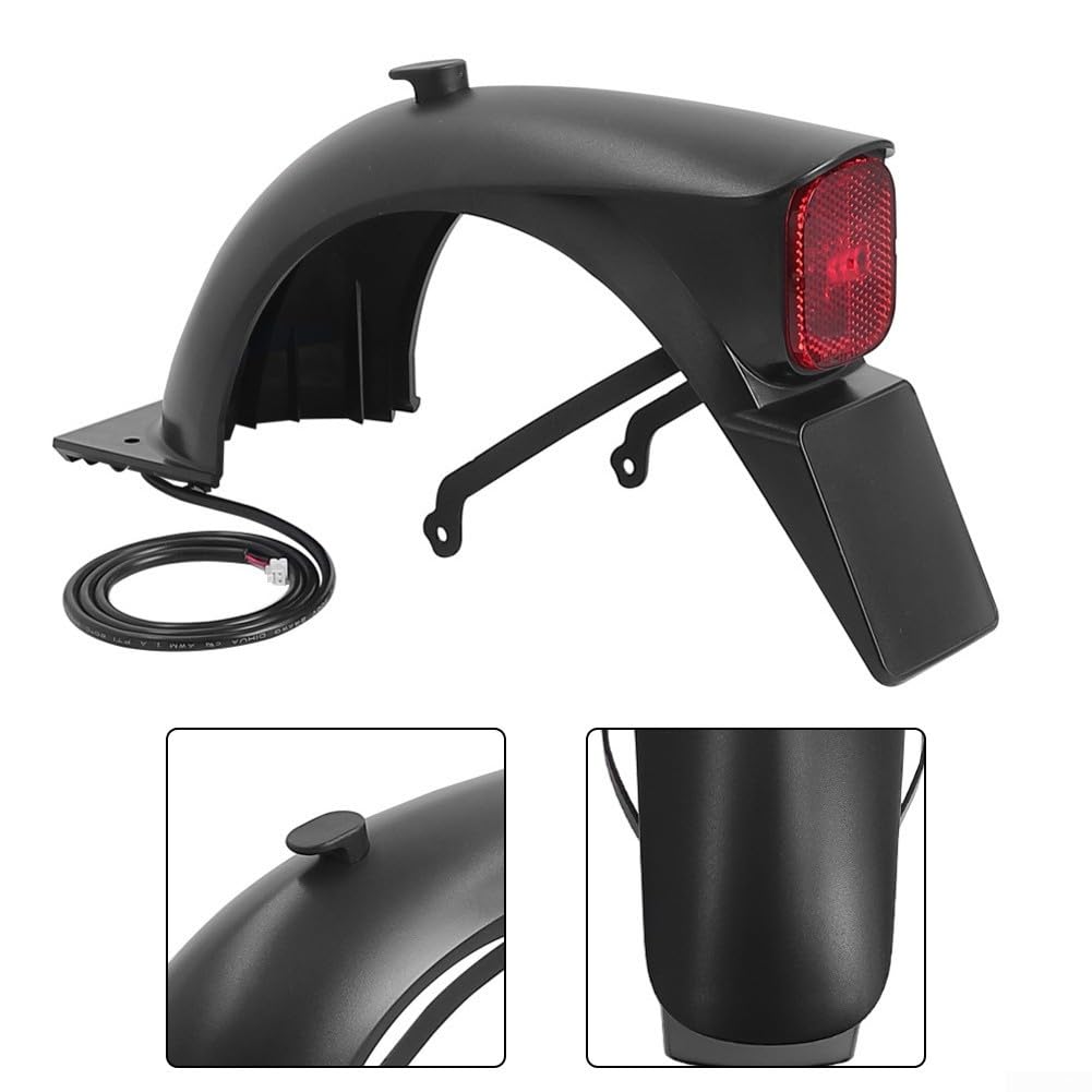 Parafango posteriore con staffa fanale posteriore per Segway per Ninebot E2 E2 Plus - Parafango ABS, design a coda di anatra