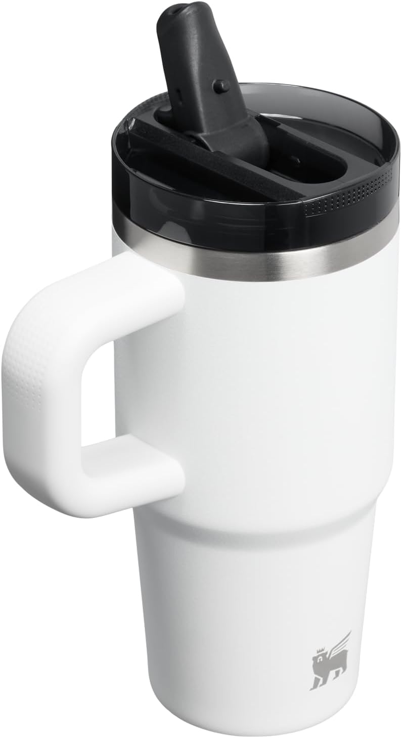 STANLEY Quencher ProTour Flip Straw Tumbler with Leakproof Lid 14 oz | Built-In Straw & Handle | Cupholder Compatible for Travel | Insulated Stainless Steel Cup | BPA-Free | Chalk