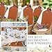 Amylove 48 Sets Leather Luggage Tags Bulk Wedding Favors Luggage Tags for Guests Bridal Gifts Wedding Bridal Shower Gift PU Leather with Name ID Card Tag for Guests(Brown)