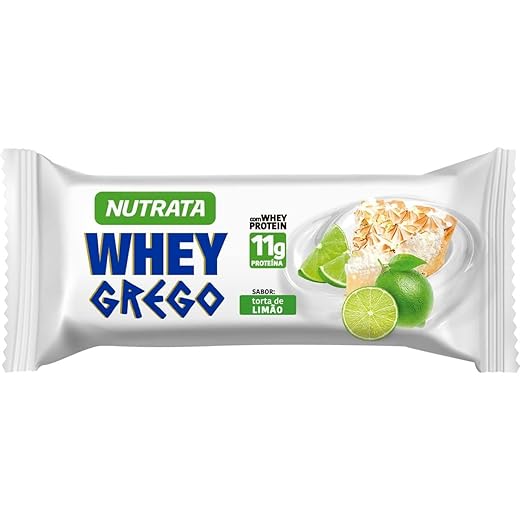 Whey Grego Bar (40g) - Sabor Torta de Limão, Nutrata